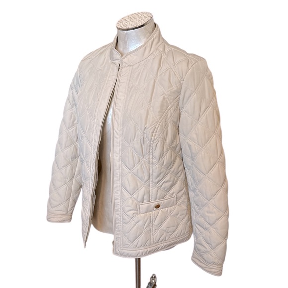 Charter Club Jackets & Blazers - Charter Club Women’s Quilted Jacket color cream Size PM